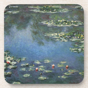 Waterlilies by Claude Monet, Vintage Flowers Coaster