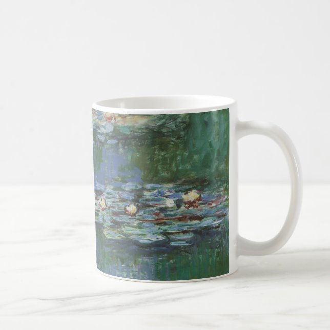 Waterlilies by Claude Monet, Vintage Flowers Coffee Mug (Right)