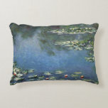 Waterlilies by Claude Monet, Vintage Flowers Decorative Pillow<br><div class="desc">Water Lilies (1906) by Claude Monet is a vintage impressionism fine art landscape floral painting. It is one of many variations of water lily paintings that Monet painted in his flower garden in Giverny, France. Waterlily flowers in a spring season pond. About the artist: Claude Monet (1840-1926) was a founder...</div>