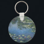 Waterlilies by Claude Monet, Vintage Flowers Keychain<br><div class="desc">Water Lilies (1906) by Claude Monet is a vintage impressionism fine art landscape floral painting. It is one of many variations of water lily paintings that Monet painted in his flower garden in Giverny, France. Waterlily flowers in a spring season pond. About the artist: Claude Monet (1840-1926) was a founder...</div>