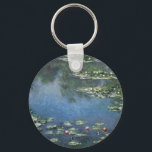 Waterlilies by Claude Monet, Vintage Flowers Keychain<br><div class="desc">Water Lilies (1906) by Claude Monet is a vintage impressionism fine art landscape floral painting. It is one of many variations of water lily paintings that Monet painted in his flower garden in Giverny, France. Waterlily flowers in a spring season pond. About the artist: Claude Monet (1840-1926) was a founder...</div>