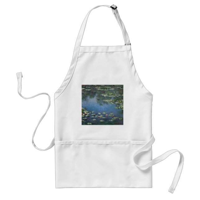 Waterlilies by Claude Monet, Vintage Flowers Standard Apron (Front)