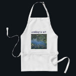 Waterlilies by Claude Monet, Vintage Flowers Standard Apron<br><div class="desc">Water Lilies (1906) by Claude Monet is a vintage impressionism fine art landscape floral painting. It is one of many variations of water lily paintings that Monet painted in his flower garden in Giverny, France. Waterlily flowers in a spring season pond. About the artist: Claude Monet (1840-1926) was a founder...</div>
