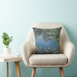 Waterlilies by Claude Monet, Vintage Flowers Throw Pillow<br><div class="desc">Water Lilies (1906) by Claude Monet is a vintage impressionism fine art landscape floral painting. It is one of many variations of water lily paintings that Monet painted in his flower garden in Giverny, France. Waterlily flowers in a spring season pond. About the artist: Claude Monet (1840-1926) was a founder...</div>