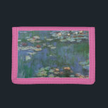 Waterlilies by Claude Monet, Vintage Flowers Tri-fold Wallet<br><div class="desc">Waterlilies (1916) by Claude Monet. Water Lilies is a vintage impressionism fine art floral painting. Monet's spring season flower garden in Giverny, France. This landscape is one of many variations of water lily paintings that Monet painted by his pond. About the artist: Claude Monet (1840-1926) was a founder of the...</div>