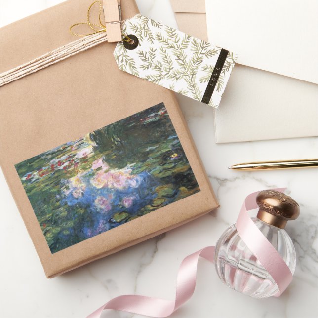 Waterlilies by Claude Monet, Vintage Garden Art Sticker (Gifting)