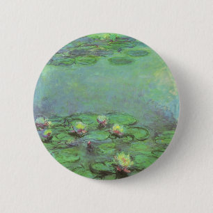 Waterlilies by Claude Monet, Vintage Impressionism 2 Inch Round Button