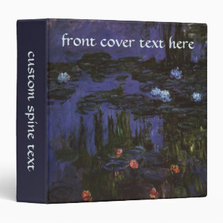 Waterlilies by Claude Monet, Vintage Impressionism Binder