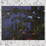 Waterlilies by Claude Monet, Vintage Impressionism Jigsaw Puzzle<br><div class="desc">Waterlilies (1915) by Claude Monet is a vintage impressionism fine art nature painting. The darker tones imply that he painted this masterpiece at night. One of many water lily paintings that Monet painted by the pond in his spring season flower garden in Giverny, France. About the artist: Claude Monet (1840-1926)...</div>