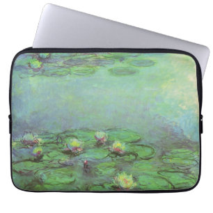 Waterlilies by Claude Monet, Vintage Impressionism Laptop Sleeve