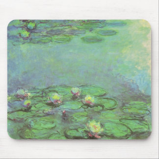 Waterlilies by Claude Monet, Vintage Impressionism Mouse Pad