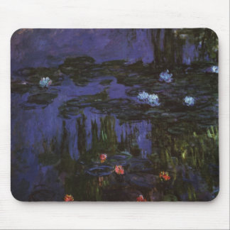 Waterlilies by Claude Monet, Vintage Impressionism Mouse Pad