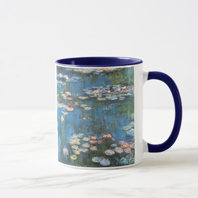 Waterlilies by Claude Monet, Vintage Impressionism Mug (Right)