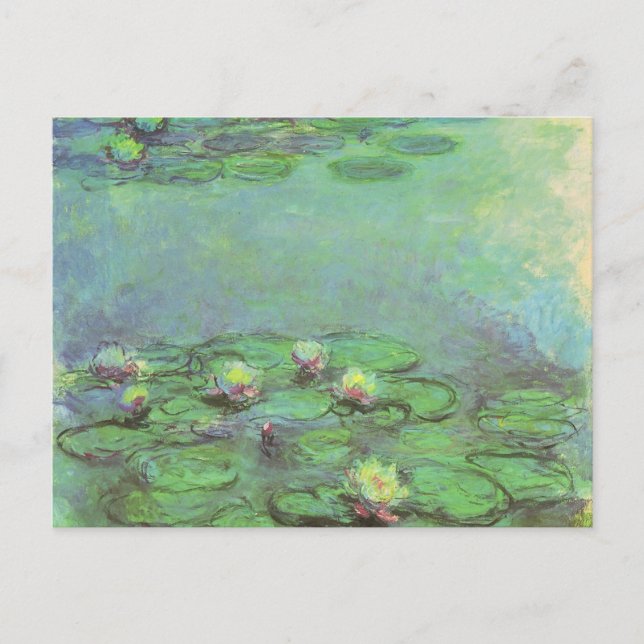 Waterlilies by Claude Monet, Vintage Impressionism Postcard (Front)