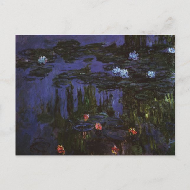 Waterlilies by Claude Monet, Vintage Impressionism Postcard (Front)