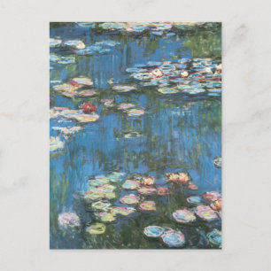 Waterlilies by Claude Monet, Vintage Impressionism Postcard