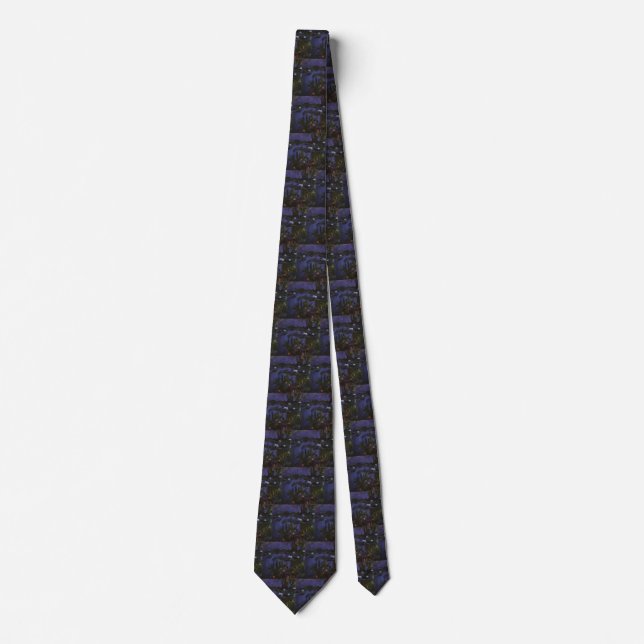 Waterlilies by Claude Monet, Vintage Impressionism Tie (Front)