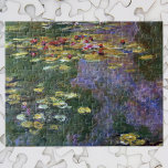 Waterlilies by Claude Monet, Vintage Nature Art Jigsaw Puzzle<br><div class="desc">Waterlilies by Claude Monet is a vintage impressionism fine art nature painting featuring waterlily flowers in a pond in Monet's garden at his home in Giverny, France. Beautiful flowers are floating in the water and green weeping willow trees are casting a reflection. Claude Monet enjoyed painting "en plein air" or...</div>