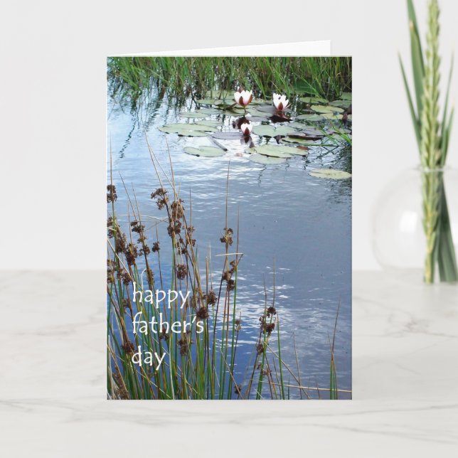 Waterlilies Father's Day Card (Front)