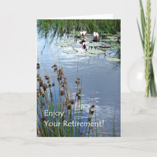 Waterlilies Retirement Card