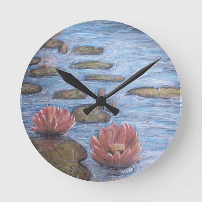 Waterlilies  round clock (Front)