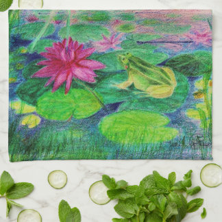 waterlilly elve kitchen towel