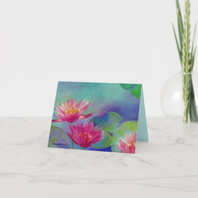 Waterlily flowers Pond waterlilies THANK YOU Card (Front)