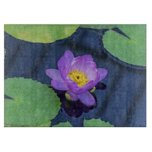 Waterlily glass cutting board (Front)