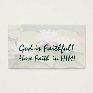 Waterlily God is Faithful! Card