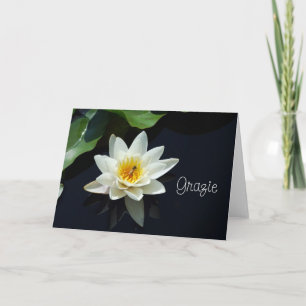 waterlily Italian thank you Card