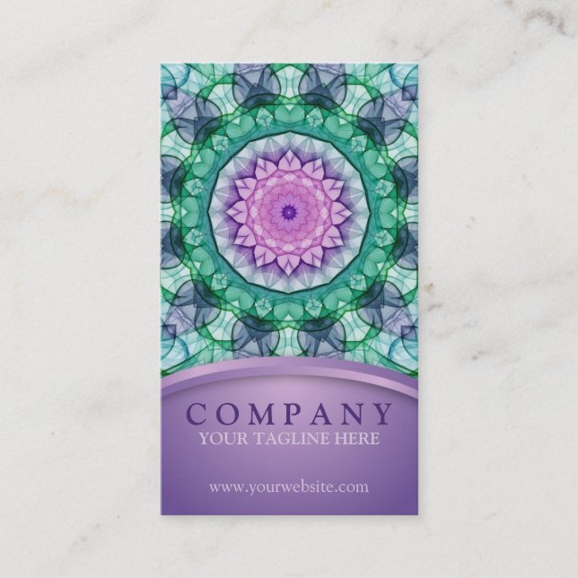 WaterLily Mandala appointment card (Front)