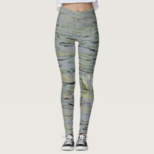 Waterlily Pond Lake Flower I Leggings