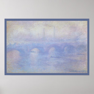 Waterloo Bridge by Claude Monet Impressionism Art Poster