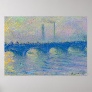 Waterloo Bridge, Fog Effect, 1899-1904 by Monet Poster