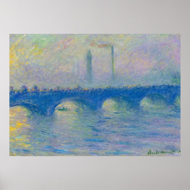Waterloo Bridge, Fog Effect, 1899-1904 by Monet Poster (Front)
