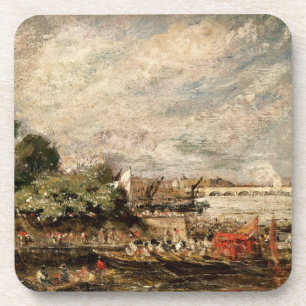 Waterloo Bridge from above Whitehall Stairs, c.181 Coaster