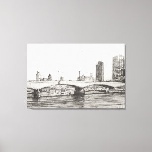 Waterloo Bridge London. 31/10/2006 Canvas Print