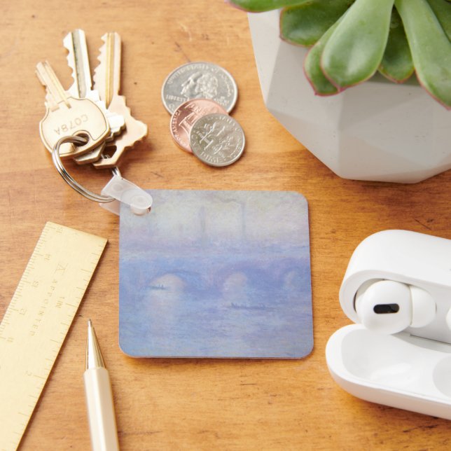 Waterloo Bridge, Mist Effect by Claude Monet Keychain (Desk)