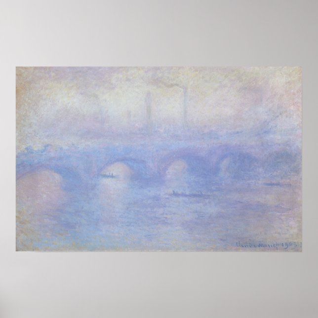Waterloo Bridge, Mist Effect by Claude Monet Poster (Front)