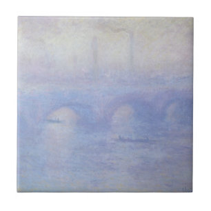 Waterloo Bridge, Mist Effect by Claude Monet Tile