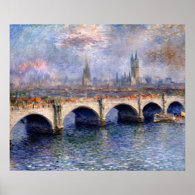 Waterloo Bridge Sunlight Effect Poster (Front)