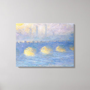 Waterloo Bridge, temps couvert 1904 Canvas Print