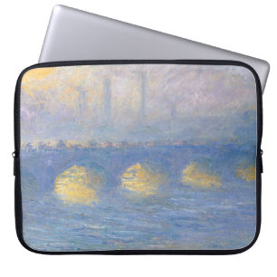 Waterloo Bridge, temps couvert 1904 Laptop Sleeve
