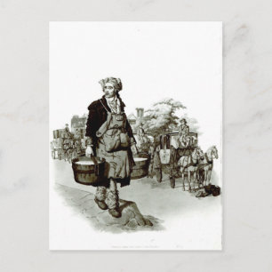 Waterman at a Coach Stand, 1805 Postcard