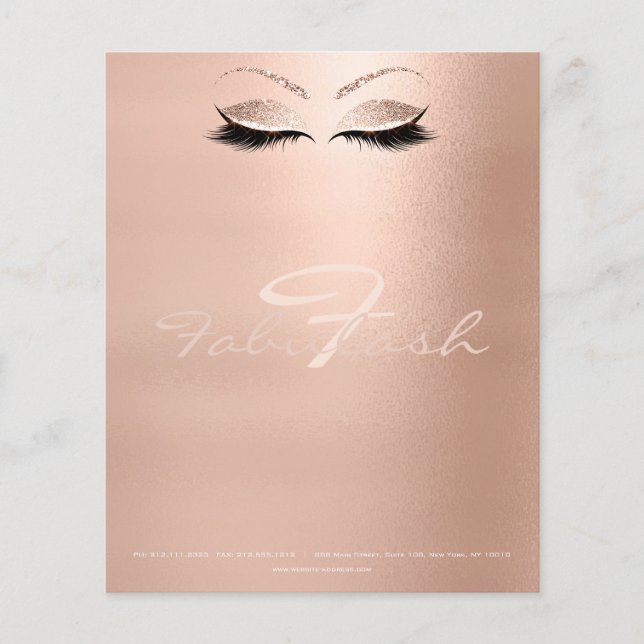 Watermark Eyes Lashes Makeup SPA Name Monogram Flyer (Front)
