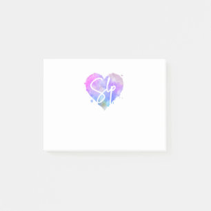 Watermark SLP Heart Post-it Notes