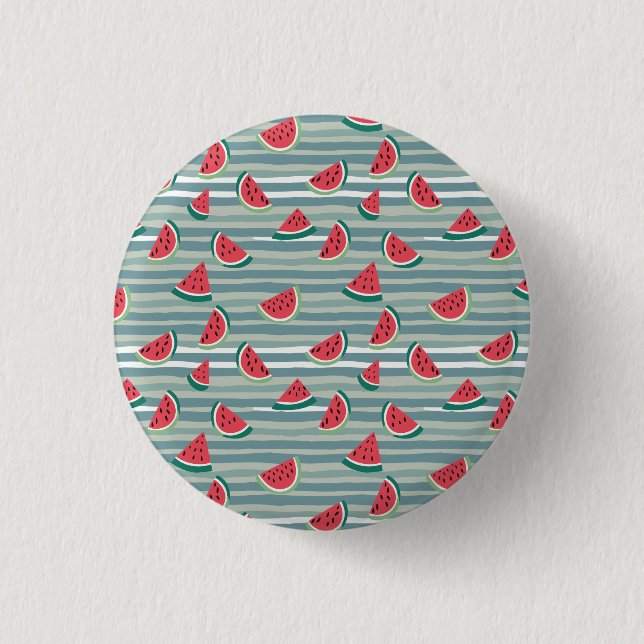 Watermelon 1 Inch Round Button (Front)