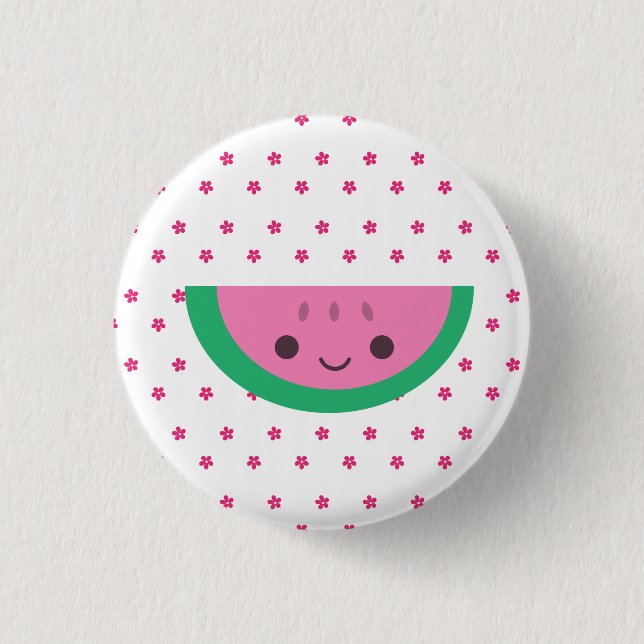 Watermelon 1 Inch Round Button (Front)