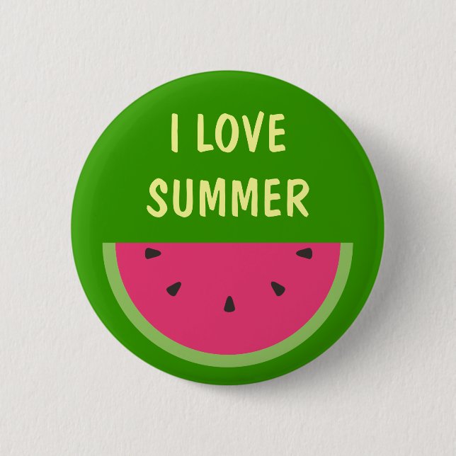 Watermelon 2 Inch Round Button (Front)
