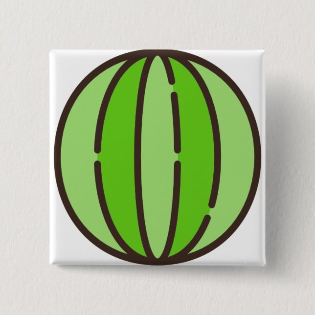 watermelon 2 inch square button (Front)